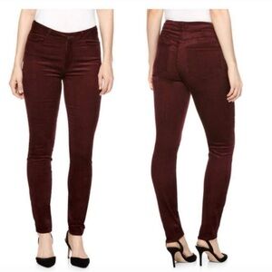 Paige Hoxton Ulta Skinny Plush Red Velvet Pants Size 29